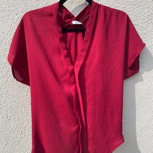 Women's Medium Tobi Red "Liddle Middle" Blouse
